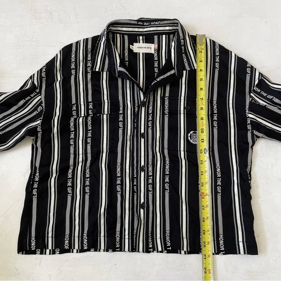 HONOR THE GIFT C-FALL HONOR STRIPE BUTTON UP SIZE 12 NWOT - Picture 10 of 10
